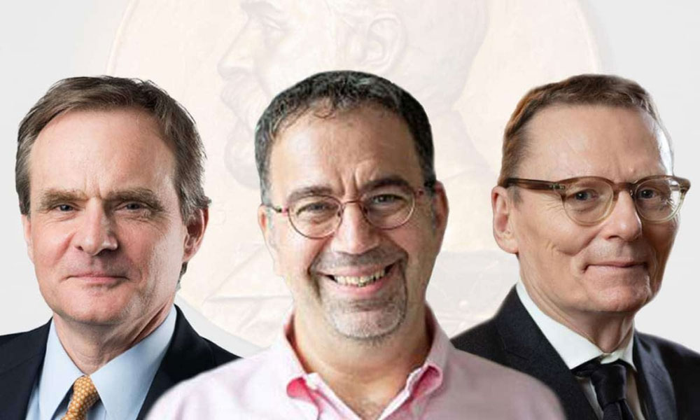 Ba nhà khoa học được giải Nobel Kinh tế 2024.